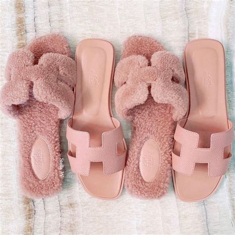 hermes fur slides|hermes flip flops women's.